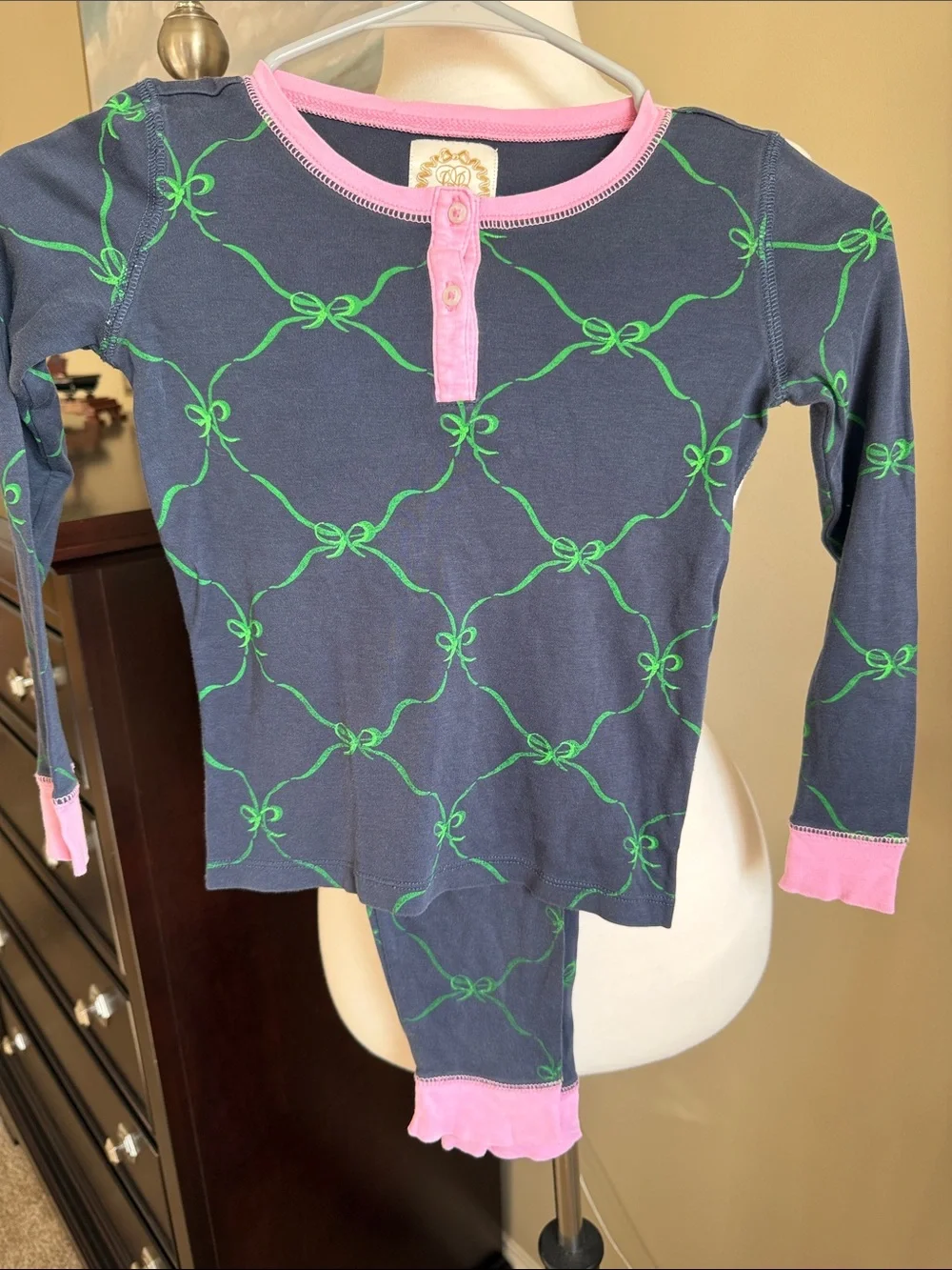 The Beaufort Bonnet Company Richmond Ribbons pajama set girls 6